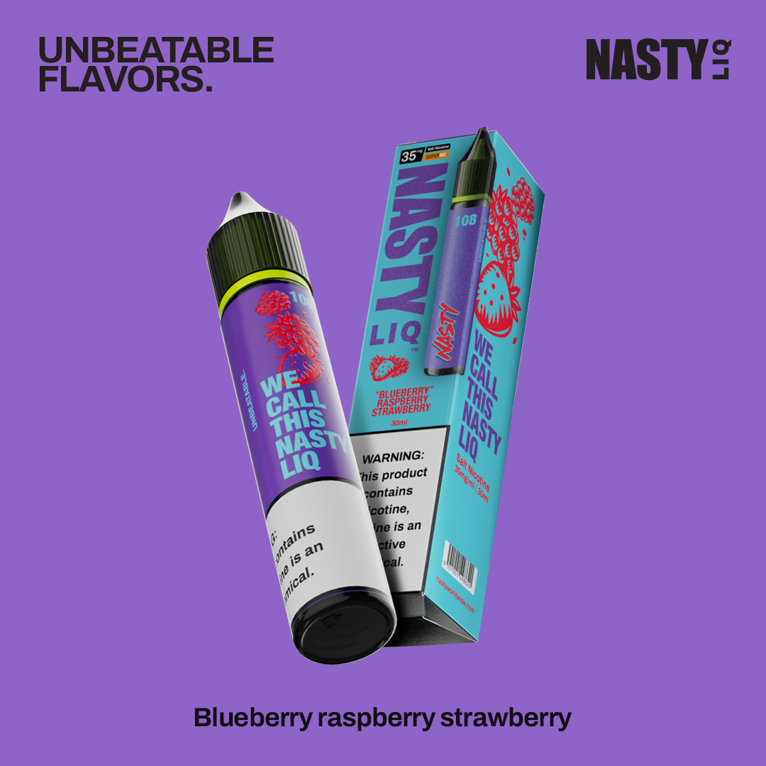BLUEBERRY RASPBERRY STRAWBERRY NASTY JUİCE BLUE RASBERY STRAWBERY - Görsel 1
