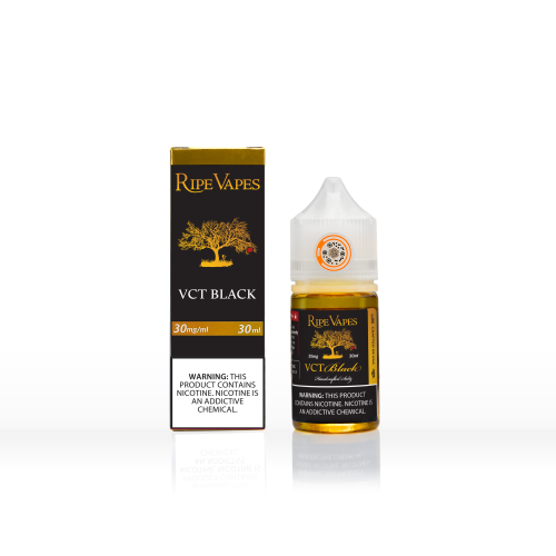 VCT-Black_30ml_Bottle-and-Box_WEBver_2500x2500_V2-500x500 RIPE VAPES VCT BLACK 3O ML 30 VE 50 MG SALT LIKIT - Görsel 1