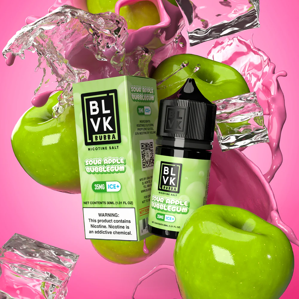 BUBBA-SAB (1) BLVK Sour Apple Bubblegum 60 ML SALT - Görsel 1
