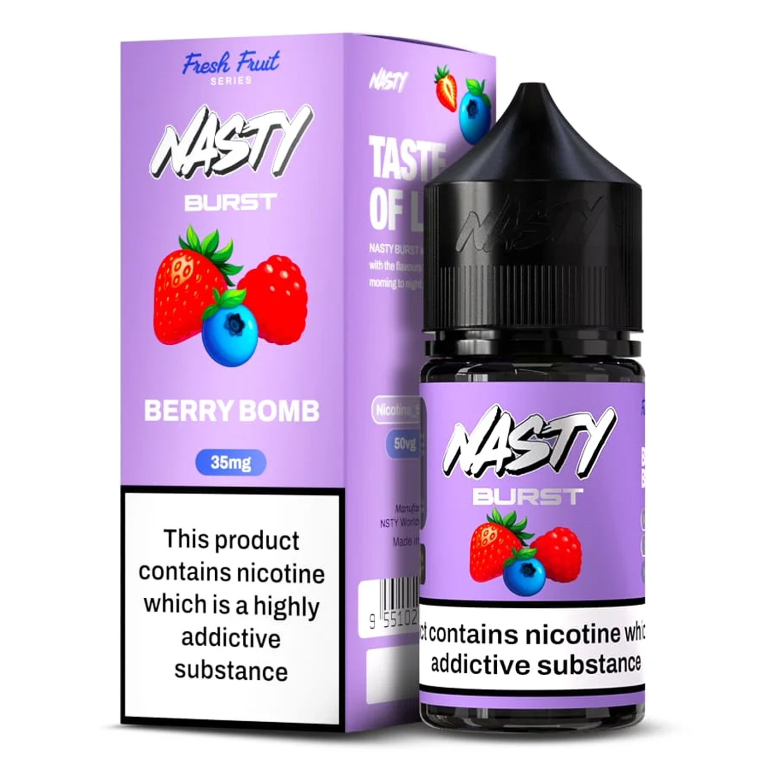 BERRY-BOMB Nasty Burst Berry Bomb Salt 30 ml - Görsel 1