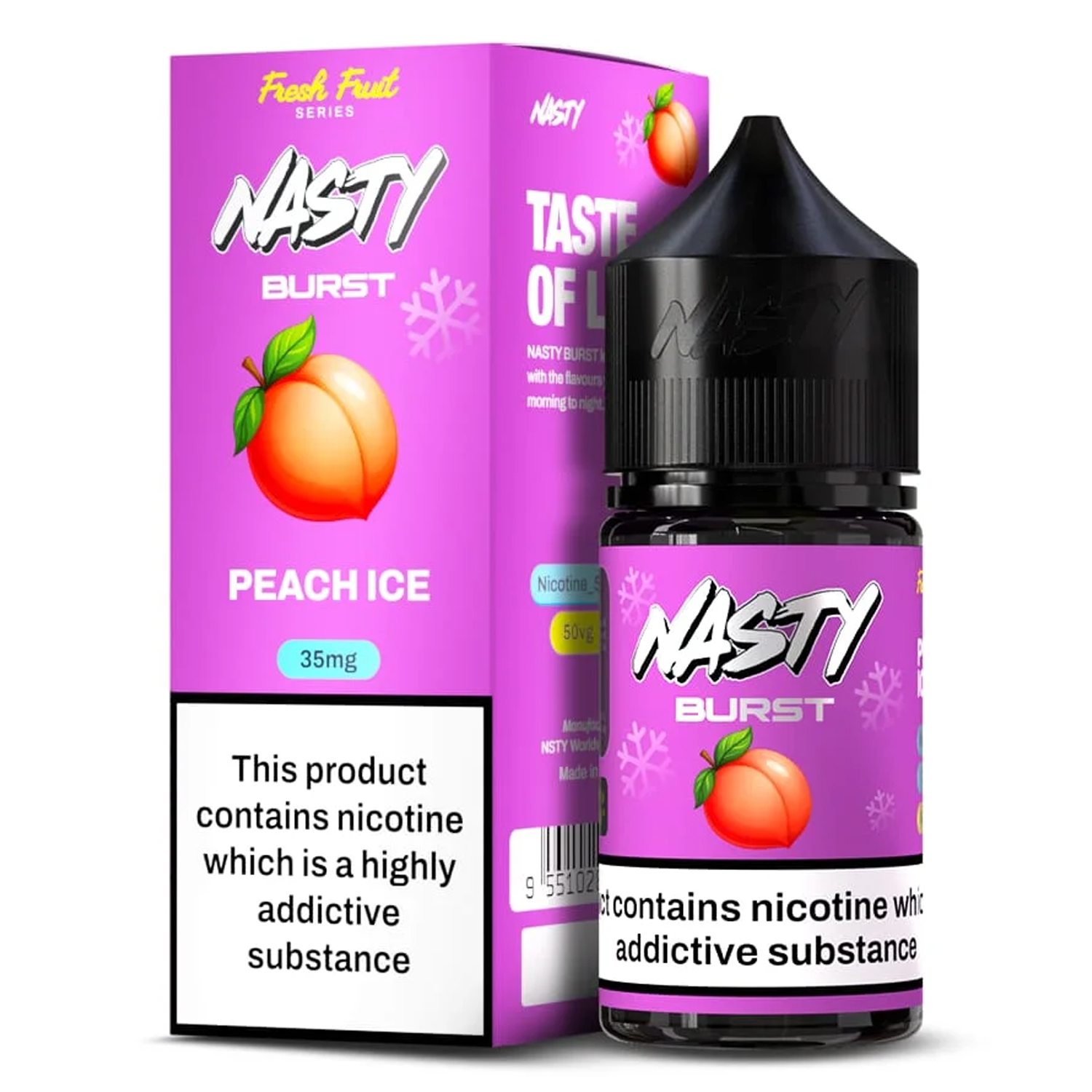 PEACH-ICE-11 Nasty Burst Peach Ice Salt 30 ml - Görsel 1